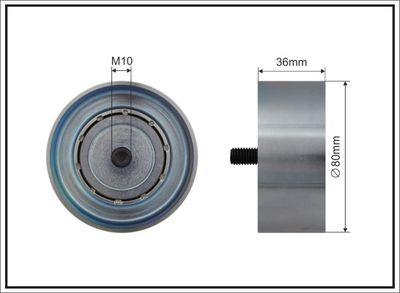Tensioner Pulley, V-ribbed belt CAFFARO 500617