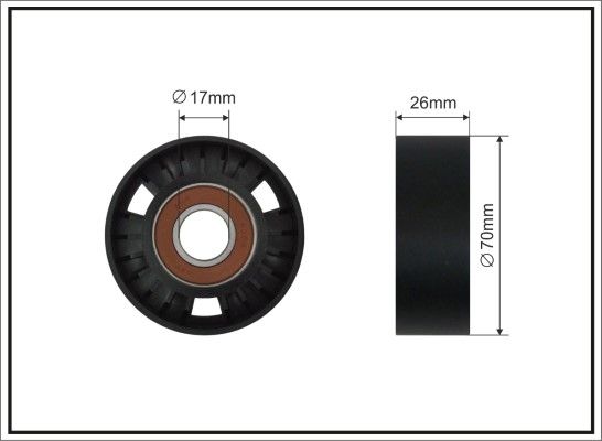 CAFFARO 500631 SC Tensioner Pulley, V-ribbed belt