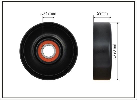 CAFFARO 500658 Tensioner Pulley, V-ribbed belt