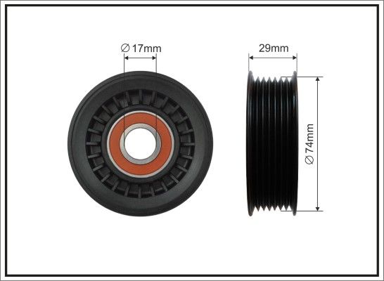 CAFFARO 500684 Tensioner Pulley, V-ribbed belt