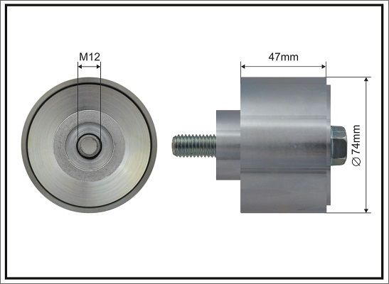 CAFFARO 500709 Deflection/Guide Pulley, V-ribbed belt