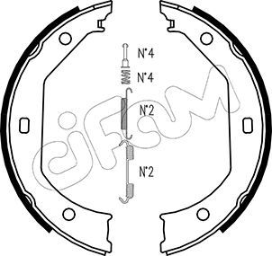 CIFAM 153-017K Brake Shoe Set, parking brake
