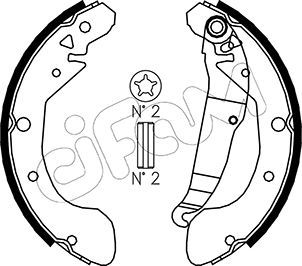 Brake Shoe Set CIFAM 153-049