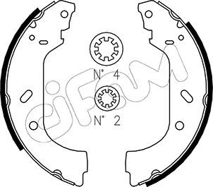 Brake Shoe Set CIFAM 153-074