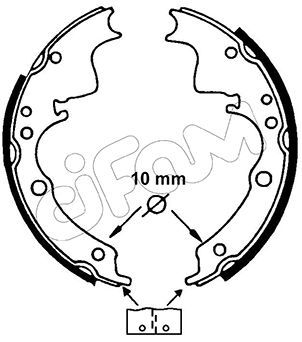 Brake Shoe Set CIFAM 153-109