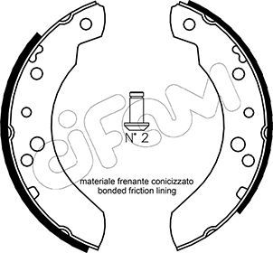 CIFAM 153-115 Brake Shoe Set