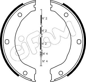 Brake Shoe Set, parking brake CIFAM 153-145K