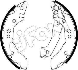 Brake Shoe Set CIFAM 153-168