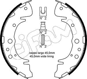 CIFAM 153-172 Brake Shoe Set