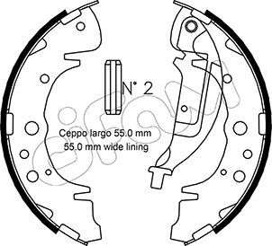 CIFAM 153-180 Brake Shoe Set