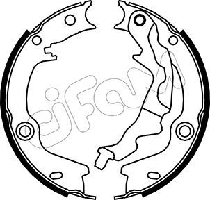 CIFAM 153-187 Brake Shoe Set, parking brake