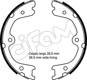 Brake Shoe Set, parking brake CIFAM 153-298