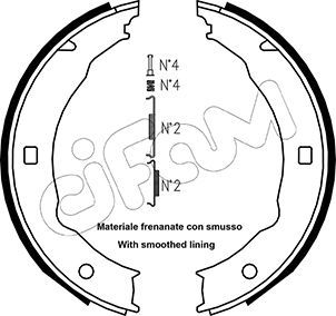 CIFAM 153-330K Brake Shoe Set, parking brake