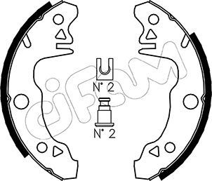 CIFAM 153-341 Brake Shoe Set