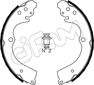 CIFAM 153-384 Brake Shoe Set