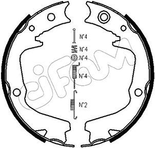 CIFAM 153-387K Brake Shoe Set, parking brake