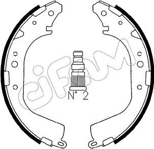 CIFAM 153-415 Brake Shoe Set