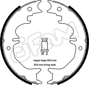 Brake Shoe Set, parking brake CIFAM 153-441