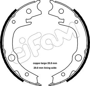 CIFAM 153-443 Brake Shoe Set, parking brake