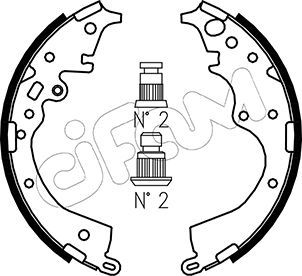 Brake Shoe Set CIFAM 153-452