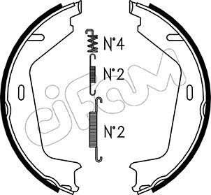 CIFAM 153-479K Brake Shoe Set, parking brake