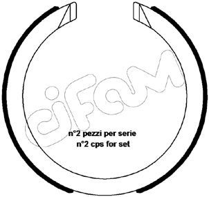 Brake Shoe Set, parking brake CIFAM 153-483