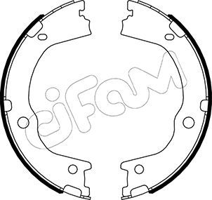 Brake Shoe Set, parking brake CIFAM 153-498