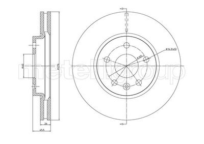 Brake Disc CIFAM 800-1001C