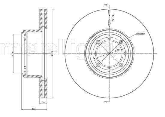 CIFAM 800-1040C Brake Disc