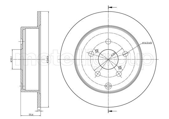 CIFAM 800-1063C Brake Disc