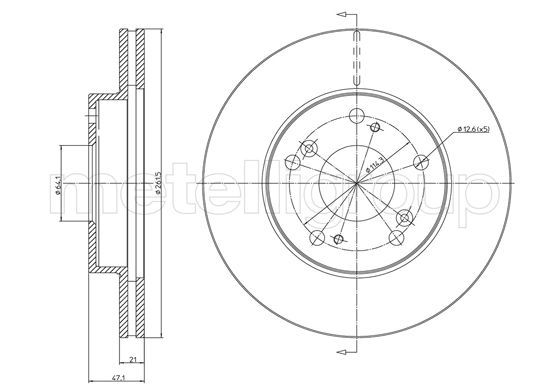 CIFAM 800-1082C Brake Disc
