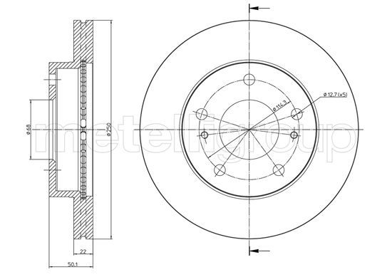 CIFAM 800-1098 Brake Disc
