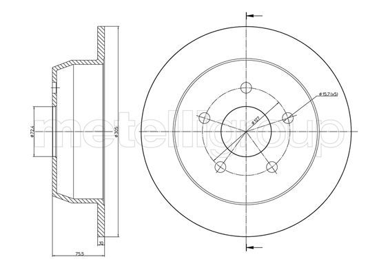 CIFAM 800-1116C Brake Disc