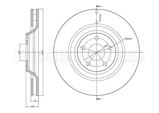 CIFAM 800-1134C Brake Disc