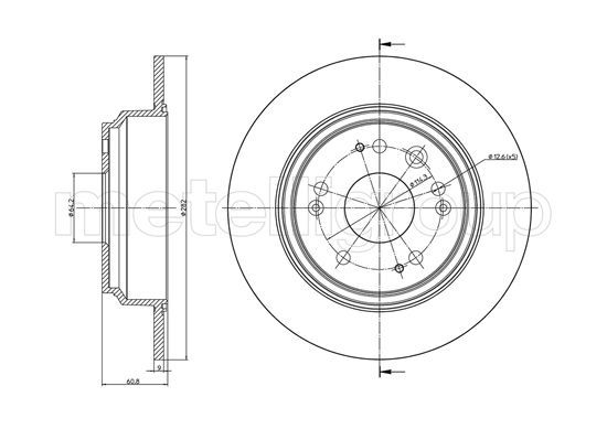 CIFAM 800-1352C Brake Disc