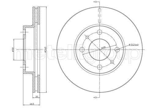 CIFAM 800-157 Brake Disc