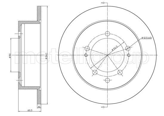 CIFAM 800-1650C Brake Disc