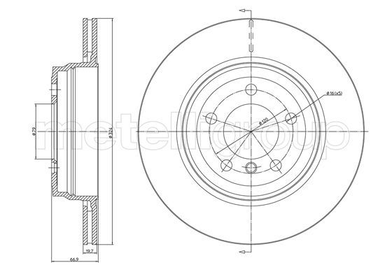 CIFAM 800-1683C Brake Disc