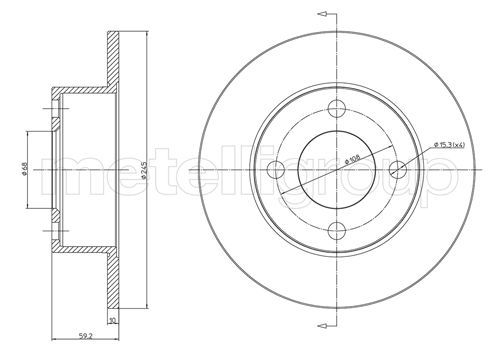 CIFAM 800-185 Brake Disc