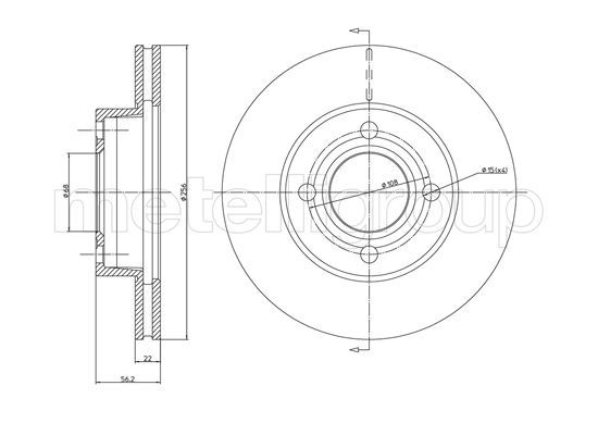CIFAM 800-234 Brake Disc