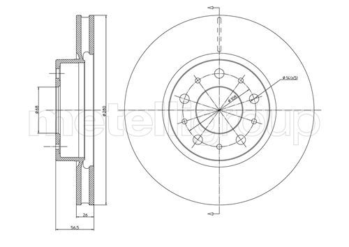 CIFAM 800-310 Brake Disc