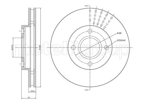 CIFAM 800-316 Brake Disc