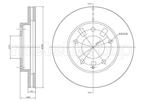 CIFAM 800-347 Brake Disc