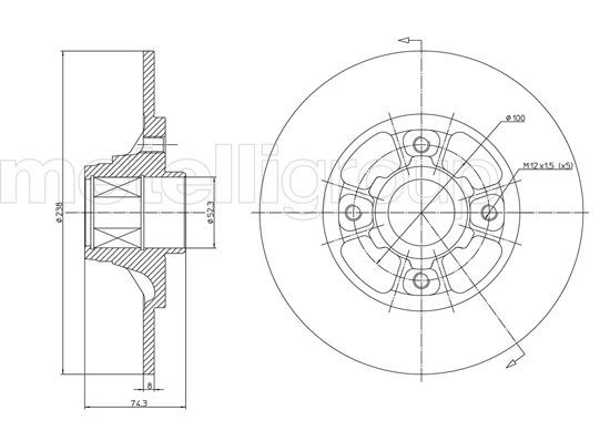 CIFAM 800-383 Brake Disc