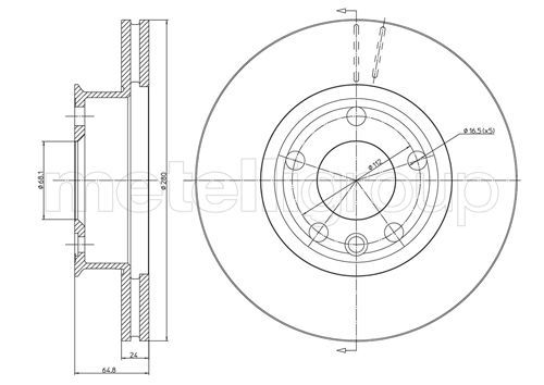 CIFAM 800-437 Brake Disc