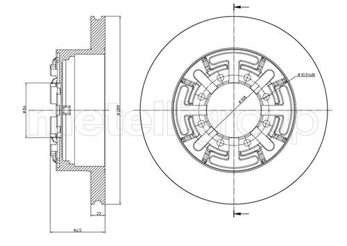 CIFAM 800-477 Brake Disc