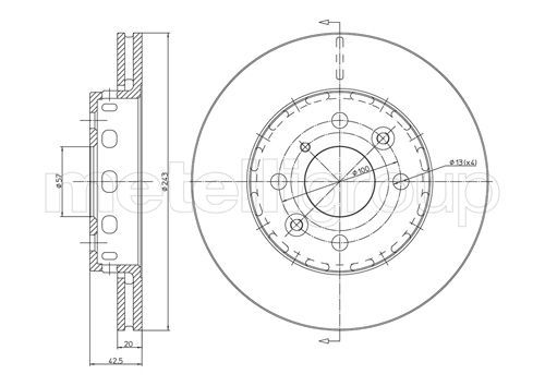 CIFAM 800-504 Brake Disc
