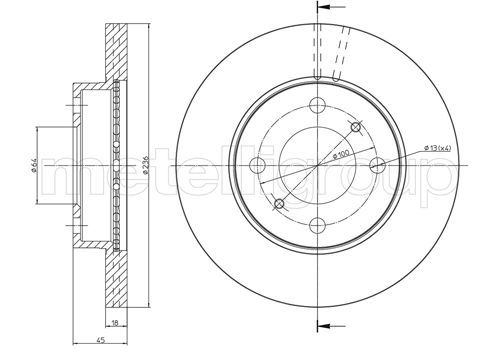 CIFAM 800-505C Brake Disc