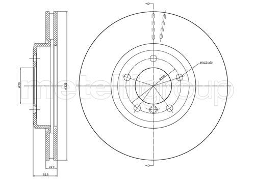 CIFAM 800-518C Brake Disc