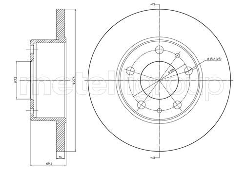 CIFAM 800-572 Brake Disc